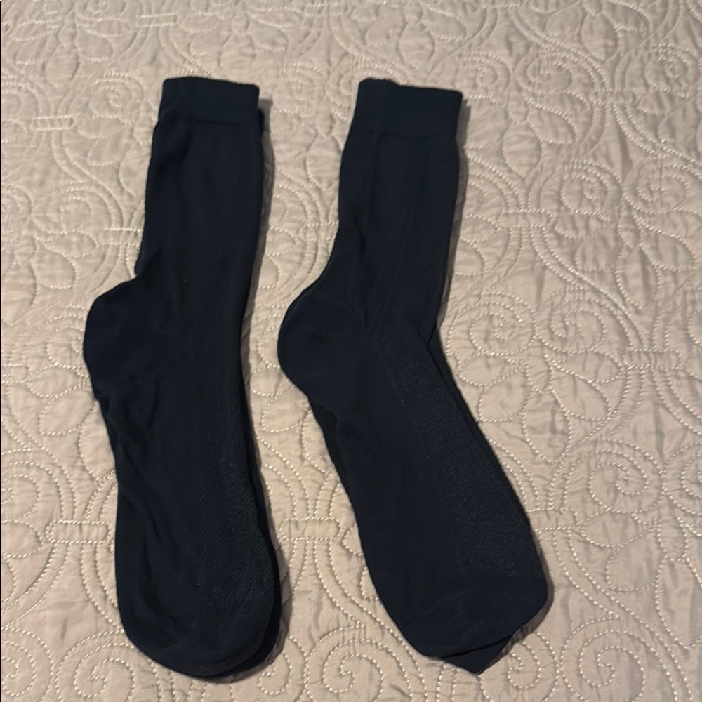 Black Crew Length Dress Socks
